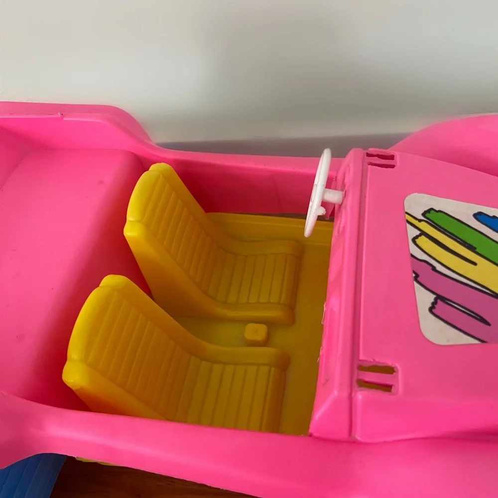 Vintage 80s Malibu Barbie doll toy jeep neon gay toys Inc wrangler